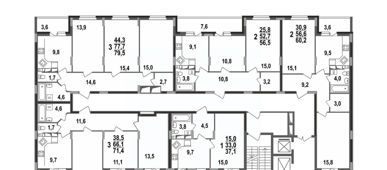 квартира г Владимир р-н Октябрьский б-р Сталинградский 7 фото 7