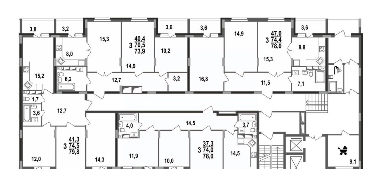 квартира г Владимир р-н Октябрьский б-р Сталинградский 7 фото 8