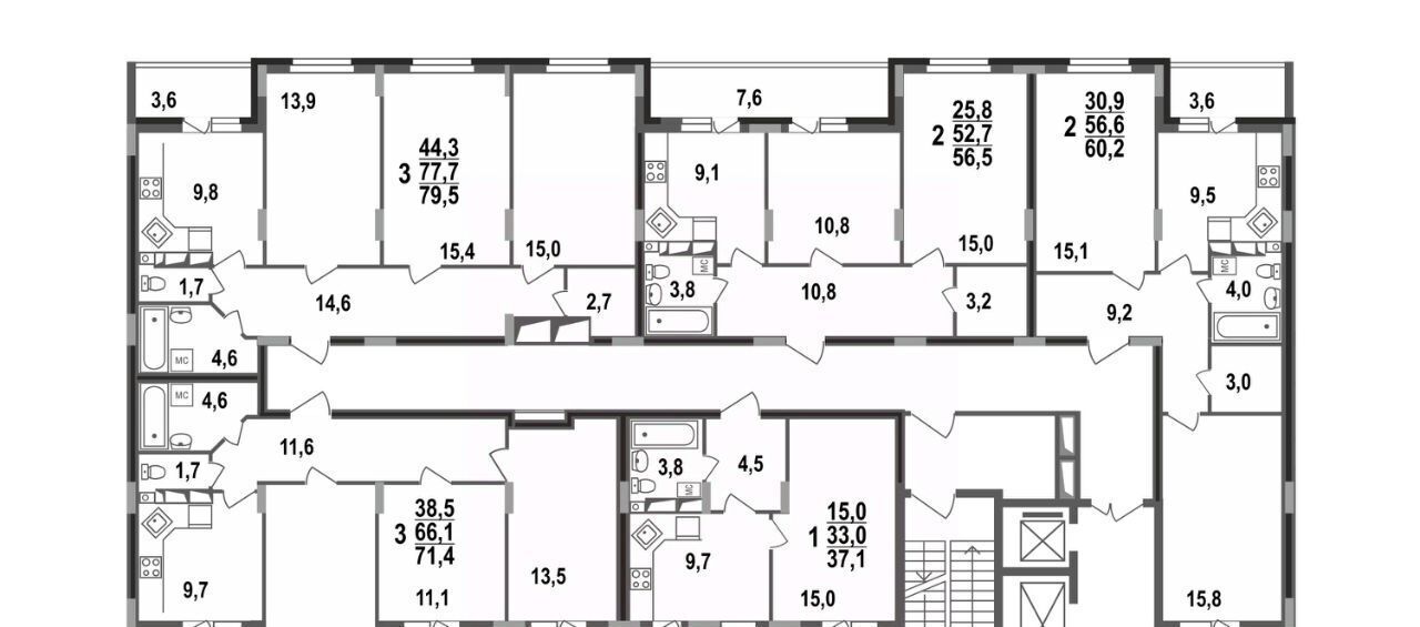 квартира г Владимир р-н Октябрьский б-р Сталинградский 7 фото 9