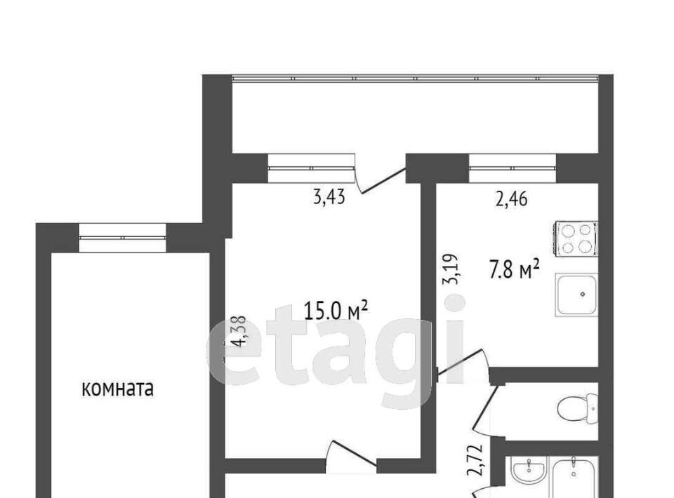 квартира г Тюмень р-н Калининский ул Военная 25а фото 24