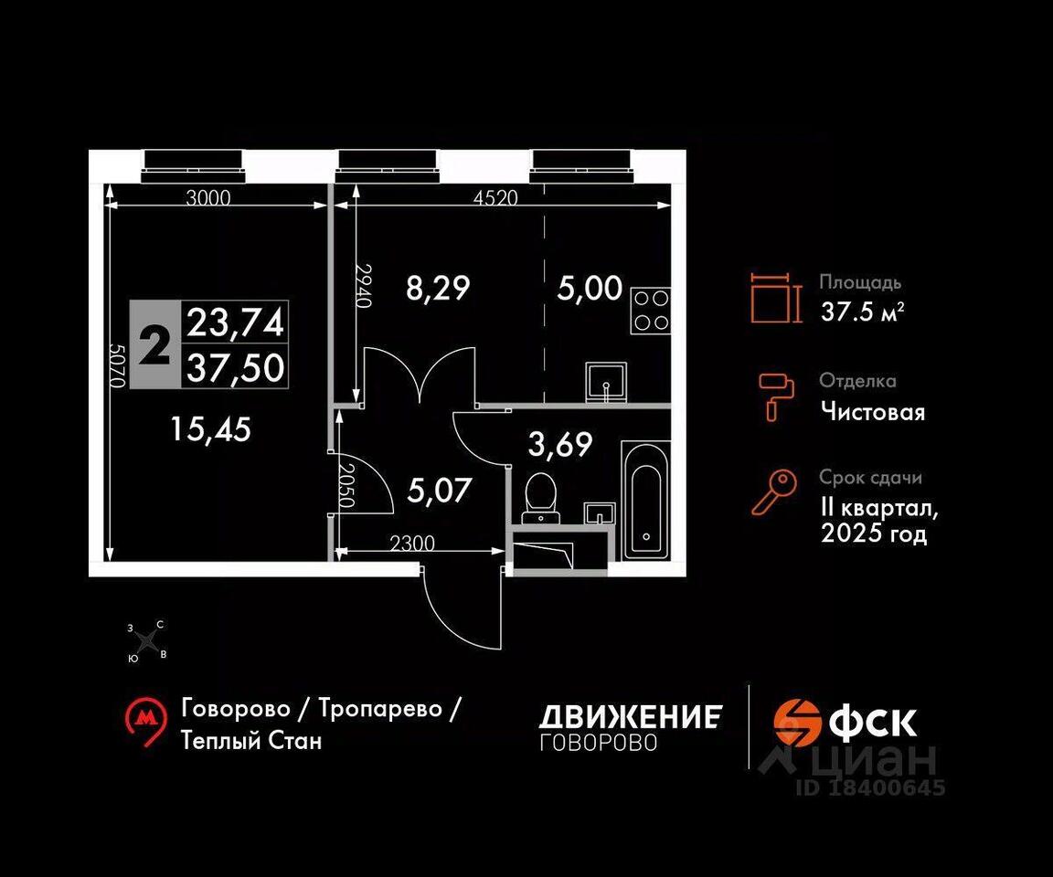 квартира г Мытищи тер 4-й километр Новомосковский административный округ, вл 8, Москва, МКАД фото 1