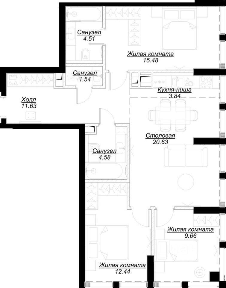 квартира г Москва СЗАО район Марьина роща ул 4-я Марьиной Рощи 12 с 4, Московская область фото 1