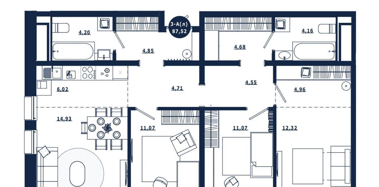 квартира г Ханты-Мансийск ул Елены Сагандуковой 10к/1 фото 1