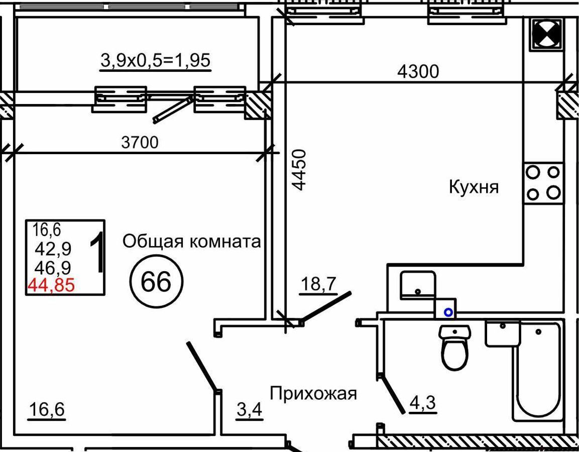 квартира р-н Симферопольский с Мирное ул 9 Мая 6 этап фото 2