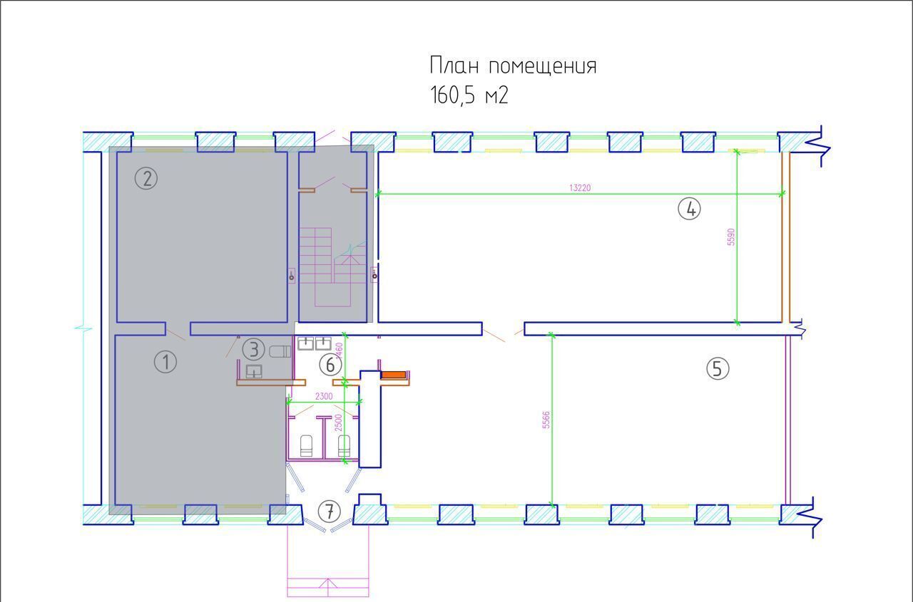 Сдаю свободного назначения помещение на улице 50 лет ВЛКСМ 44 Западный в  городе Рыбинске 160500 руб база Олан ру объявление 122547496