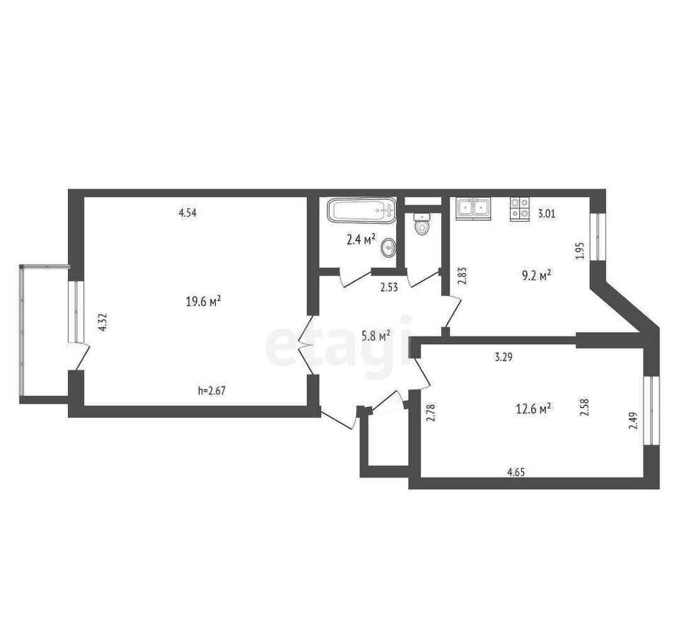 квартира г Ноябрьск мкр Н 22 П-4, Тюменская обл. фото 29