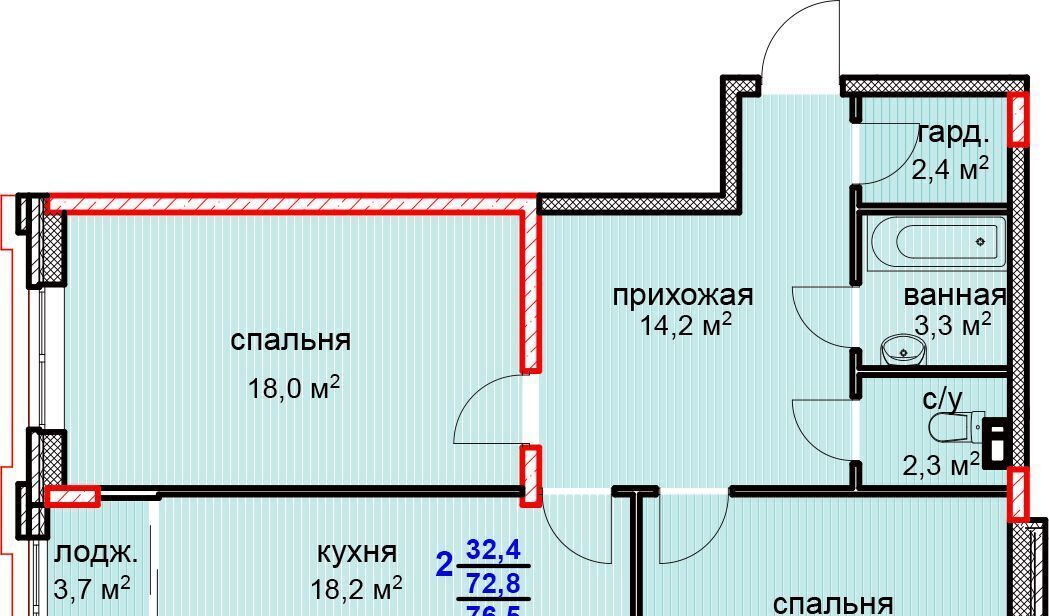 квартира г Ставрополь р-н Промышленный жилой квартал «Олива» № 35 мкр, Суворов фото 2