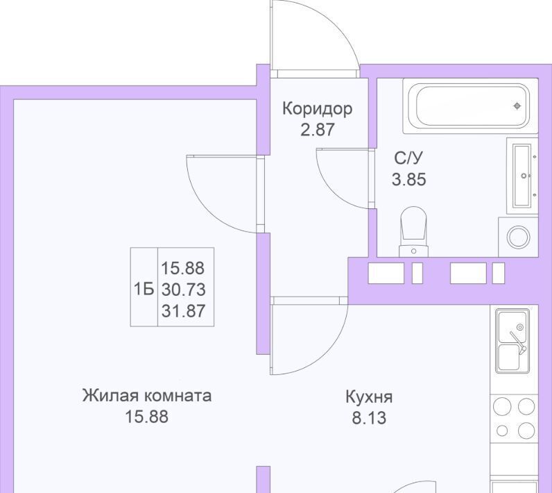 квартира г Казань метро Горки Светлая Долина жилой комплекс фото 4