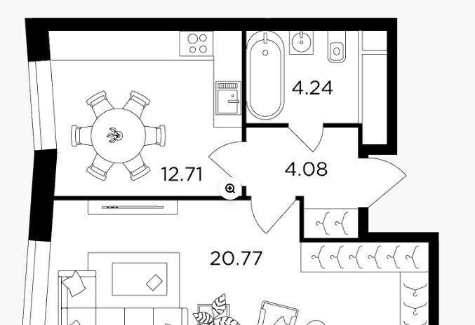 квартира г Москва Можайский Давыдково ул Петра Алексеева 12 корп. 4 фото 5