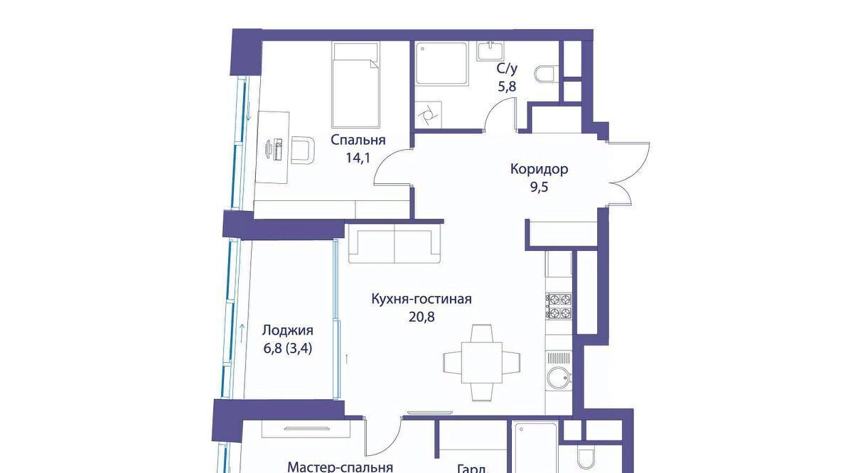 квартира г Москва метро Мичуринский проспект ул Сергея Бондарчука 2 муниципальный округ Раменки фото 1