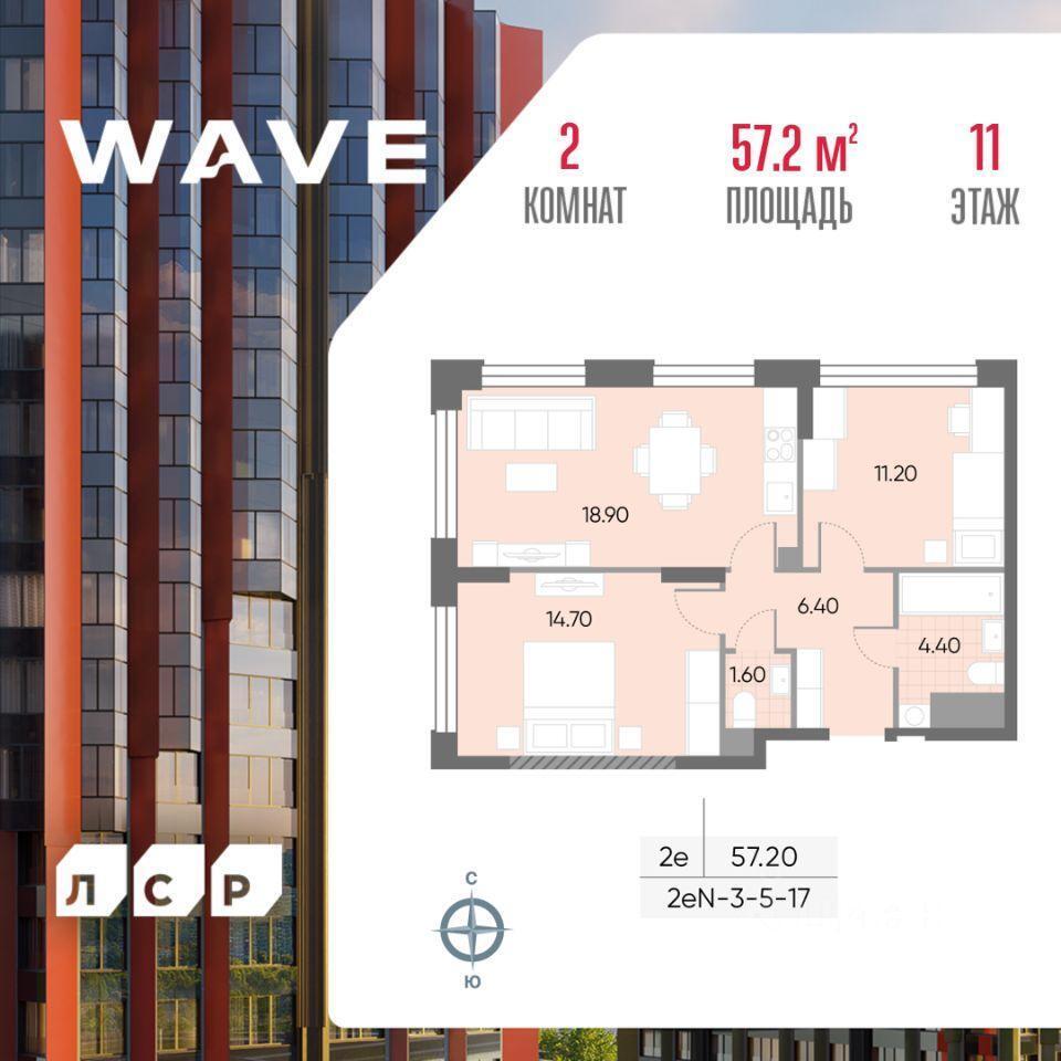 квартира г Москва ЮАО ул Борисовские Пруды ЖК «WAVE» Московская область фото 1