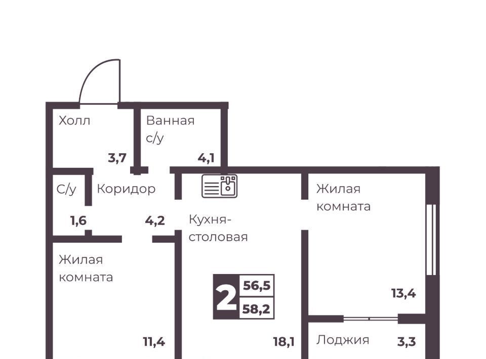 квартира г Челябинск р-н Тракторозаводский пр-кт Ленина 4д фото 1