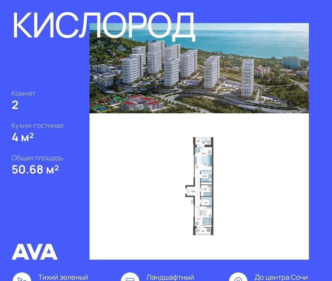 квартира г Сочи р-н Хостинский ул Ясногорская 2 фото 1