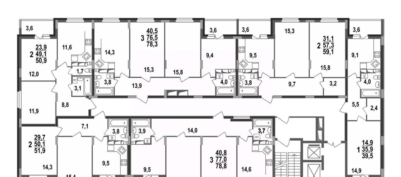 квартира г Владимир р-н Октябрьский б-р Сталинградский 7 фото 7