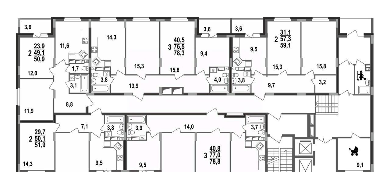 квартира г Владимир р-н Октябрьский б-р Сталинградский 7 фото 8