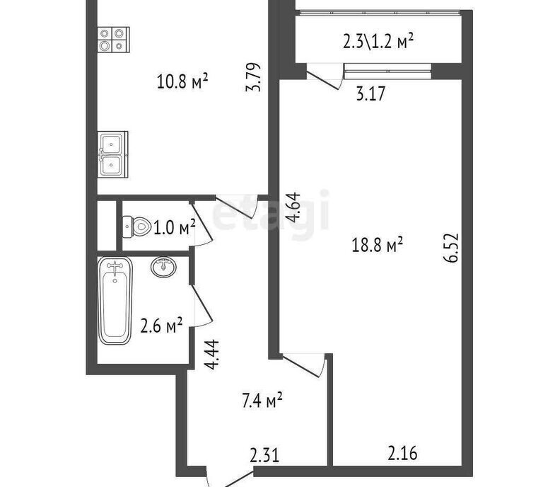 квартира г Санкт-Петербург ул Малая Бухарестская 5к/4 Дунайская фото 8