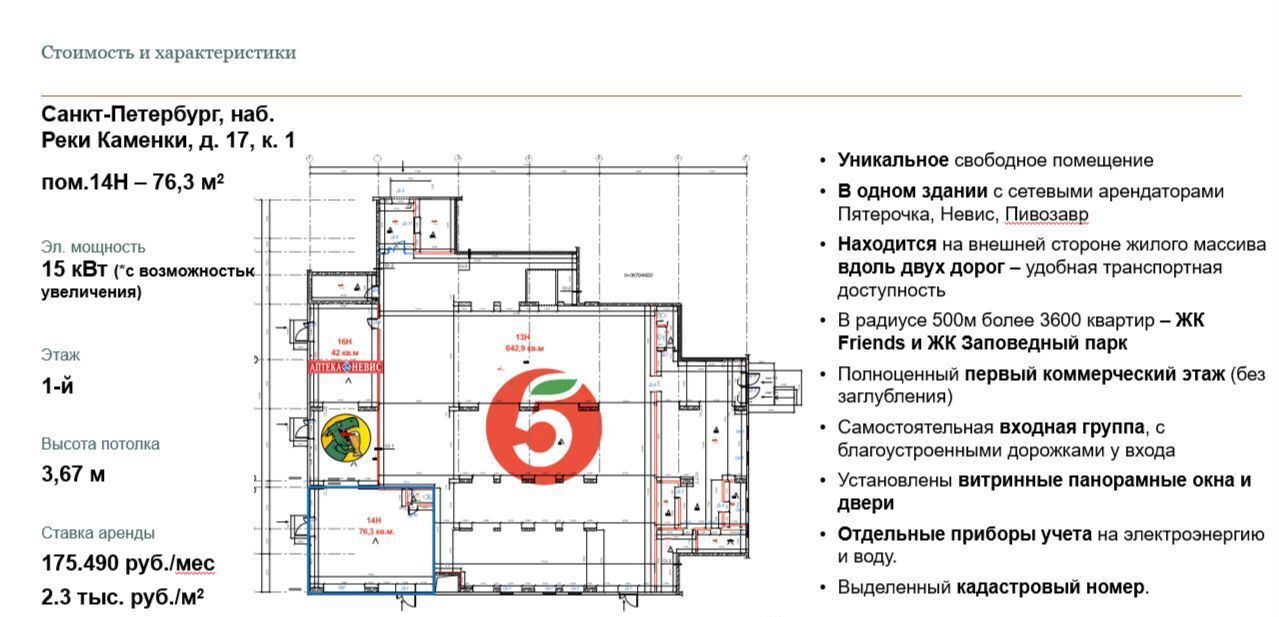 свободного назначения г Санкт-Петербург метро Озерки наб Реки Каменки 17к/1 округ Коломяги фото 2