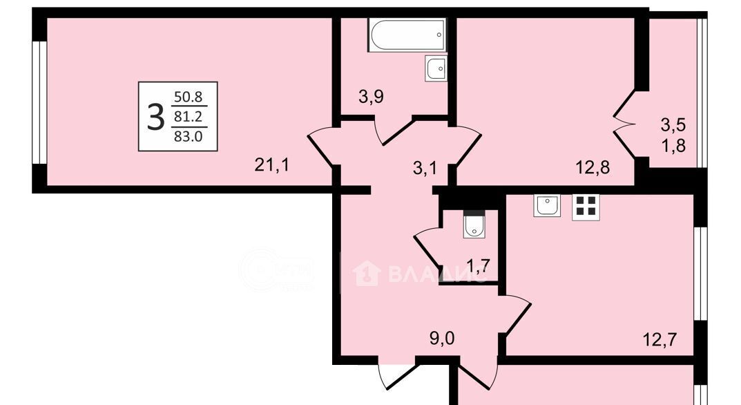 квартира г Воронеж р-н Центральный ул Загоровского 9/3 фото 1