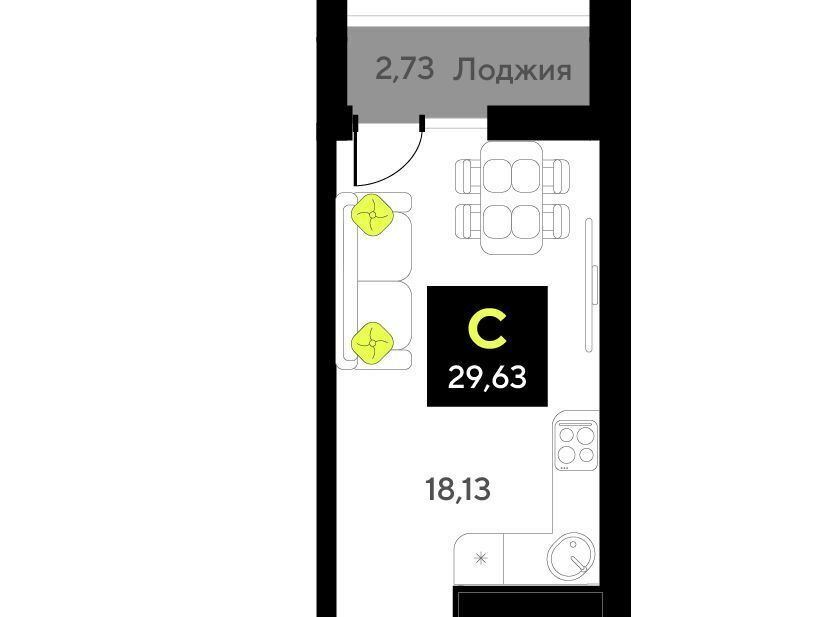 квартира г Тюмень р-н Центральный ЖК «‎Окинава» Центральный административный округ фото 1