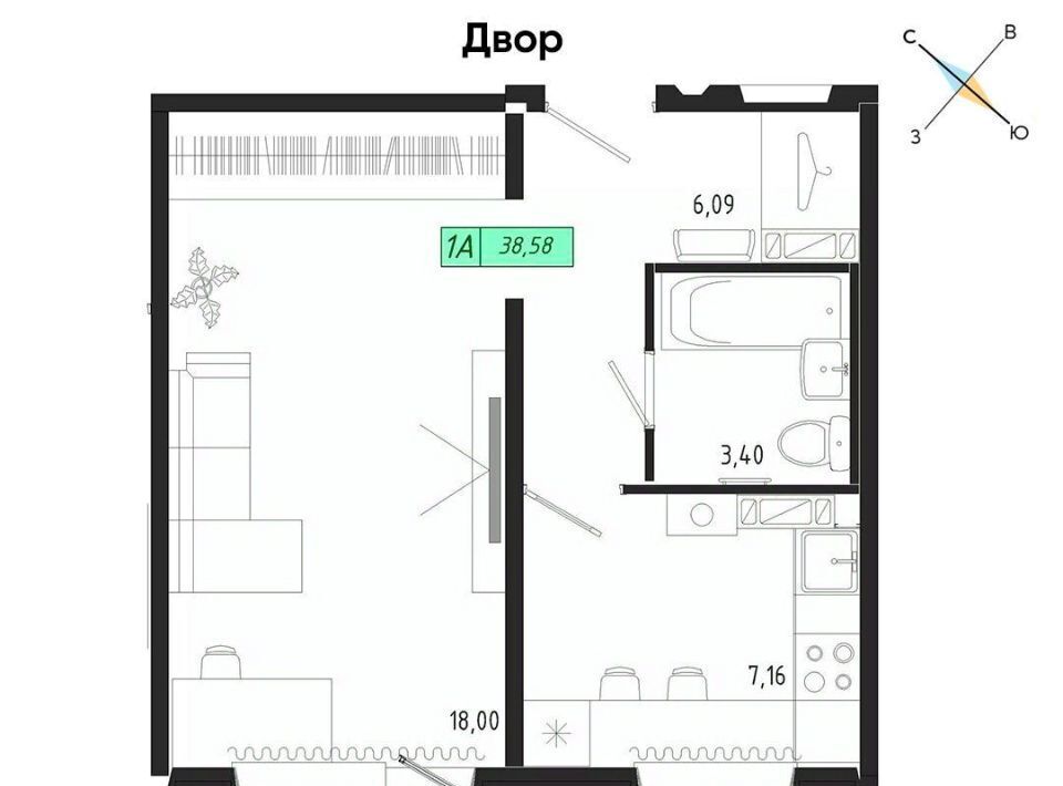 квартира г Томск р-н Октябрьский тракт Иркутский 185б фото 1