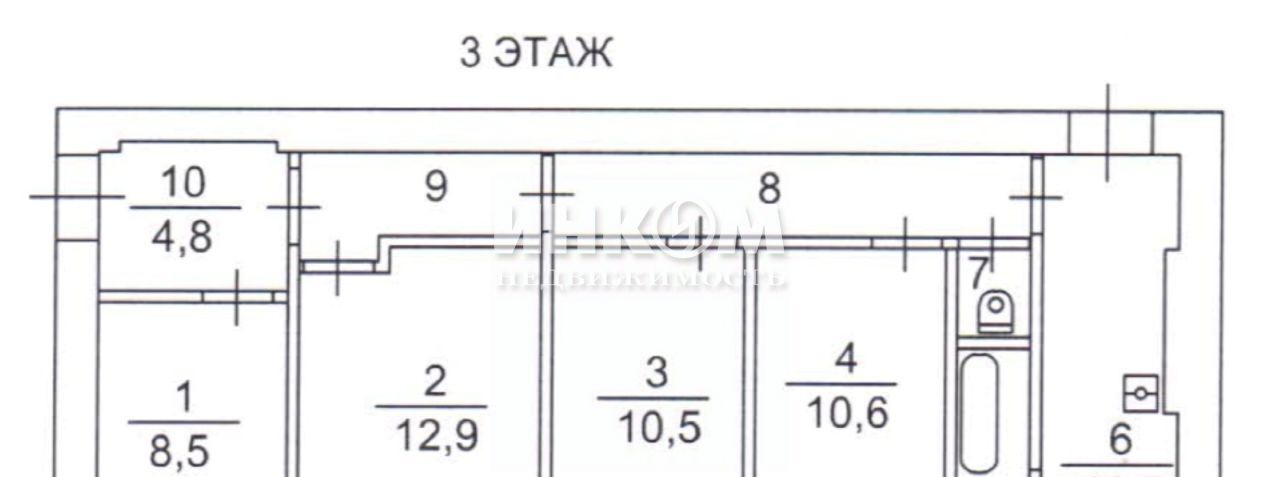 комната г Москва метро Белорусская ул 2-я Брестская 39с/3 фото 22