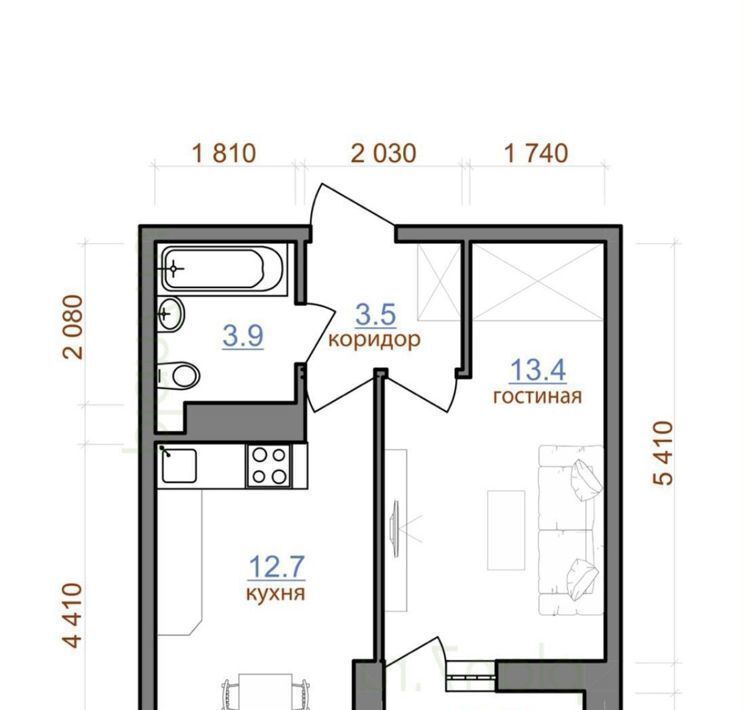 квартира г Иркутск р-н Октябрьский Гусарская тер., 2 фото 16