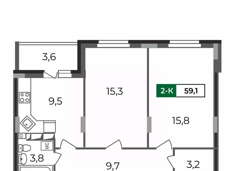 квартира г Владимир р-н Октябрьский б-р Сталинградский 7 фото 1