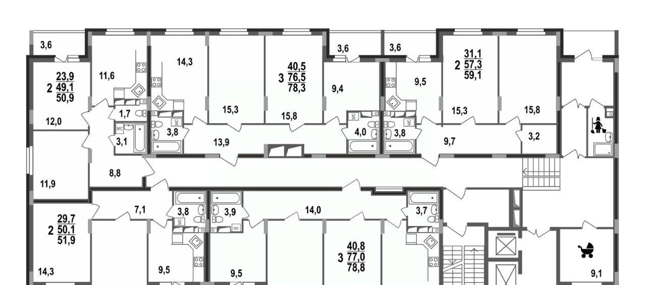 квартира г Владимир р-н Октябрьский б-р Сталинградский 7 фото 9