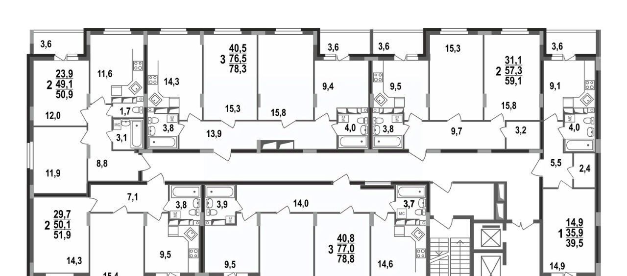 квартира г Владимир р-н Октябрьский б-р Сталинградский 7 фото 9