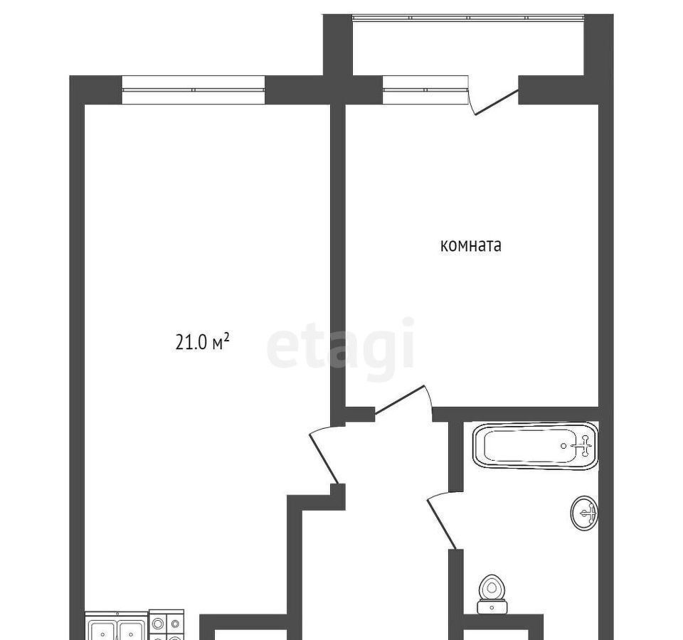 квартира г Тюмень р-н Калининский ул Молодогвардейцев 5к/1 фото 15