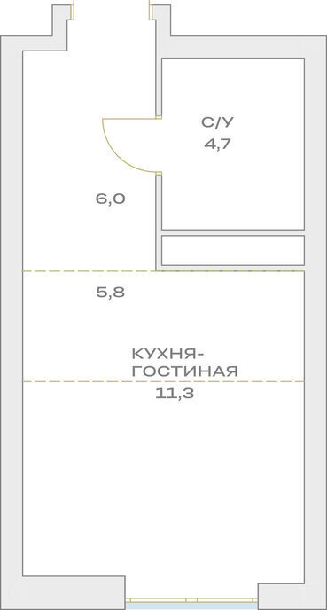 квартира г Москва п Филимонковское п Марьино ЖК «Детали» ТиНАО Филатов Луг, Филимонковский район фото 2