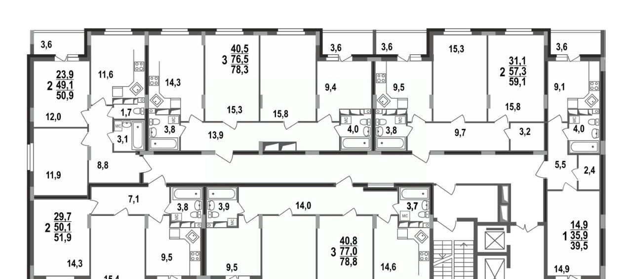 квартира г Владимир р-н Октябрьский б-р Сталинградский 7 фото 8