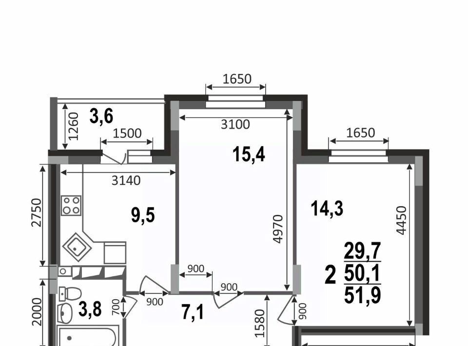 квартира г Владимир р-н Октябрьский б-р Сталинградский 7 фото 5