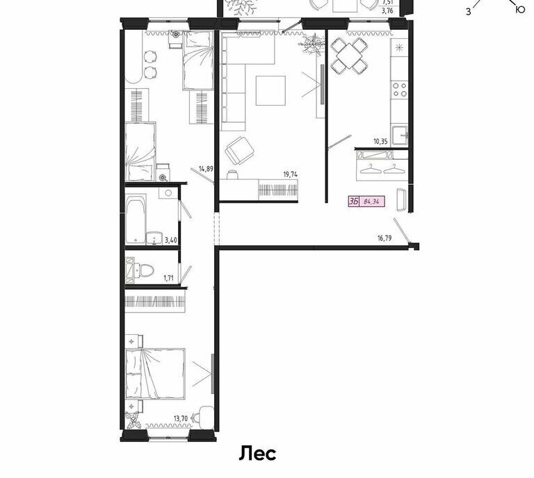 квартира г Томск тракт Иркутский 185б фото 1