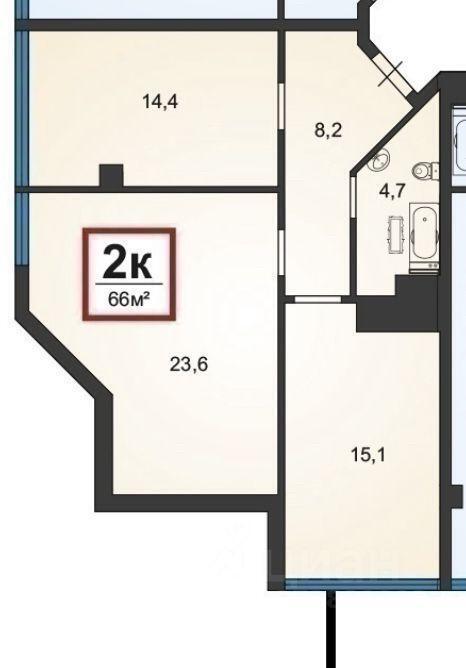 квартира г Геленджик ул Крымская 22/22 ЖК «Черноморский 2» фото 4