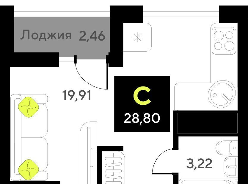 квартира г Тюмень р-н Центральный ЖК «‎Окинава» Центральный административный округ фото 1