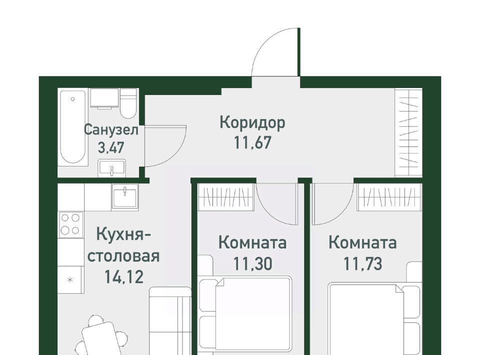 квартира г Екатеринбург Чкаловская Твоя Привилегия жилой комплекс фото 1