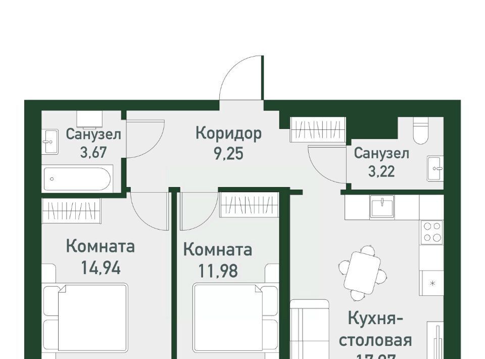 квартира г Екатеринбург Чкаловская Твоя Привилегия жилой комплекс фото 1