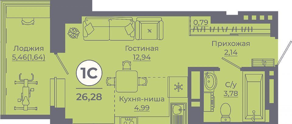 квартира г Ростов-на-Дону р-н Пролетарский ул Еременко 4/6 жилой парк «Сокольники» мкр. 4 фото 2