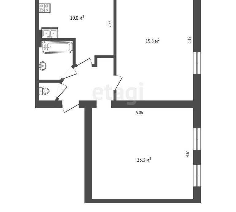 квартира г Челябинск р-н Металлургический ш Металлургов 80а фото 21