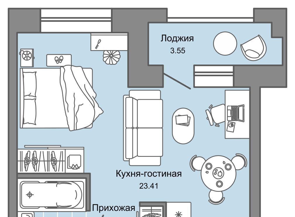 квартира г Ульяновск р-н Засвияжский ЖК «Город новаторов» Город Новаторов жилой комплекс, 1 фото 1