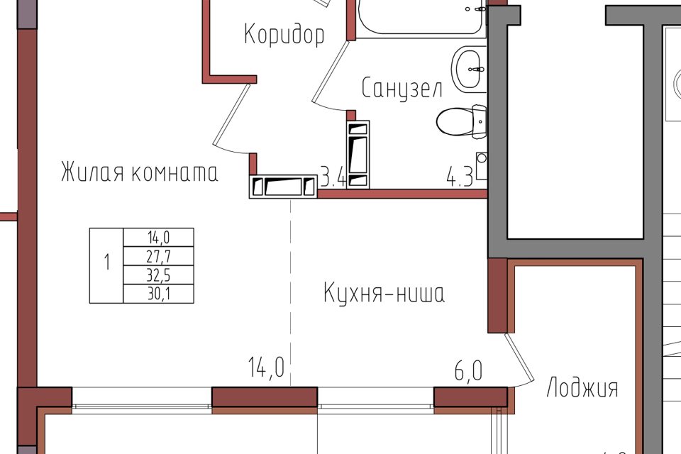 квартира г Калининград р-н Центральный ул Дубовая аллея 3ак/2 городской округ Калининград фото 1