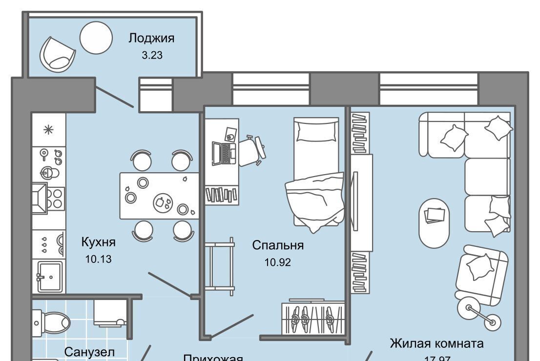 квартира г Ульяновск р-н Заволжский Новый Город ЖК Центрополис 5 Центральный кв-л фото 1