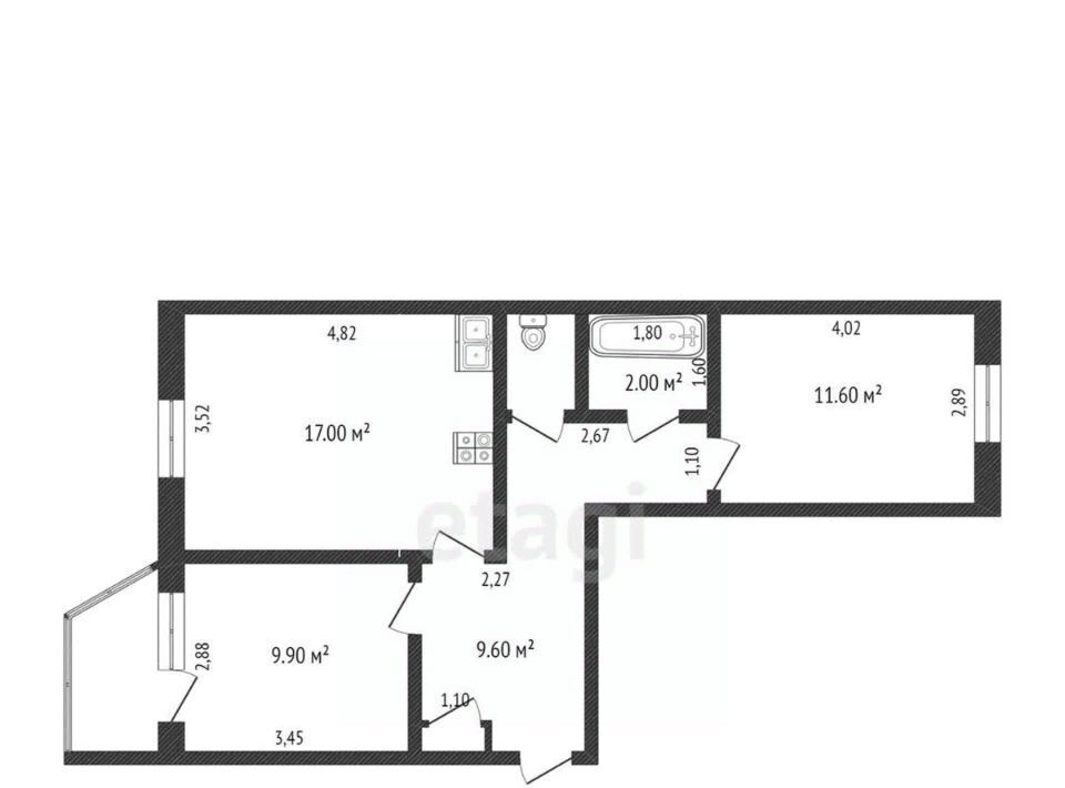 квартира г Нефтеюганск мкр 13-й 17 фото 15