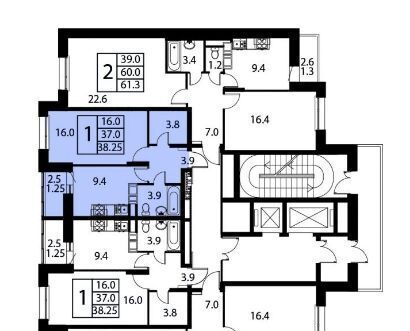 квартира г Домодедово ЖК Космос Домодедовская, Авиационный мкр фото 2