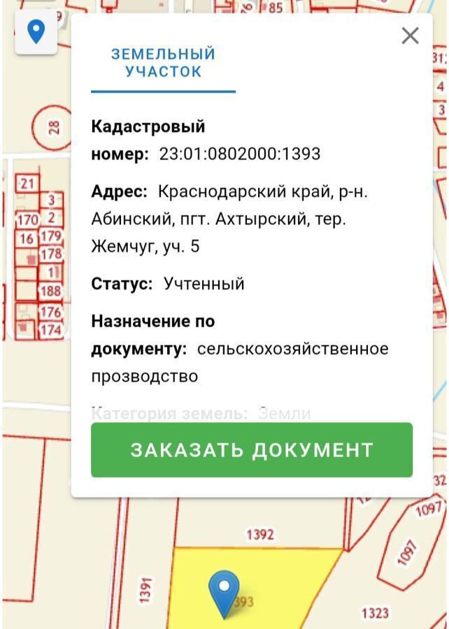 земля р-н Абинский пгт Ахтырский ул Дзержинского 27 Ахтырское городское поселение фото 6