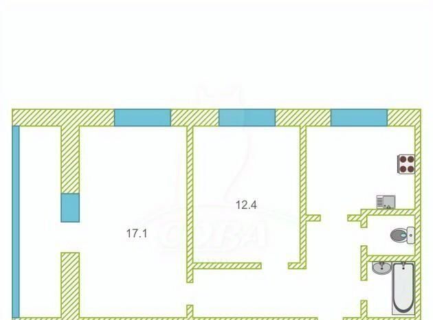 квартира г Тюмень р-н Центральный ул Газовиков 21 Центральный административный округ фото 2