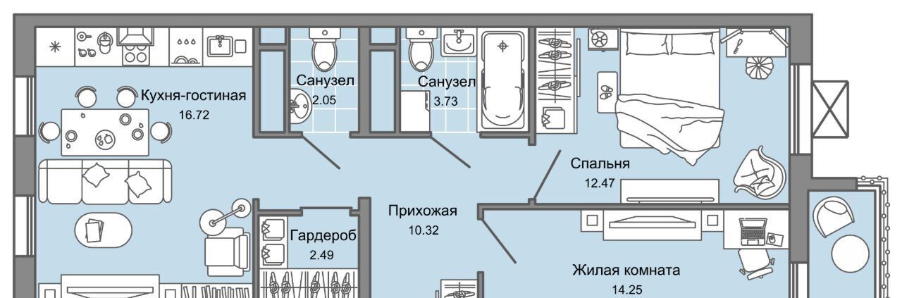 квартира г Ульяновск р-н Заволжский Новый Город 10-й кв-л, Улла жилой комплекс фото 1