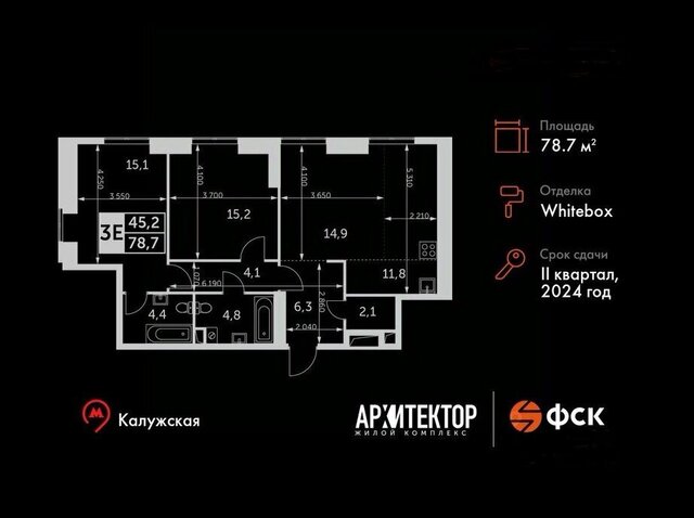 метро Калужская ЖК «Архитектор» муниципальный округ Обручевский фото