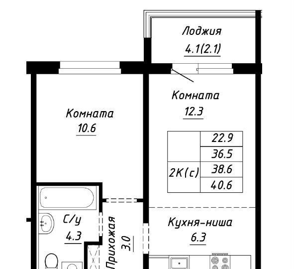 квартира г Барнаул р-н Индустриальный фото 2